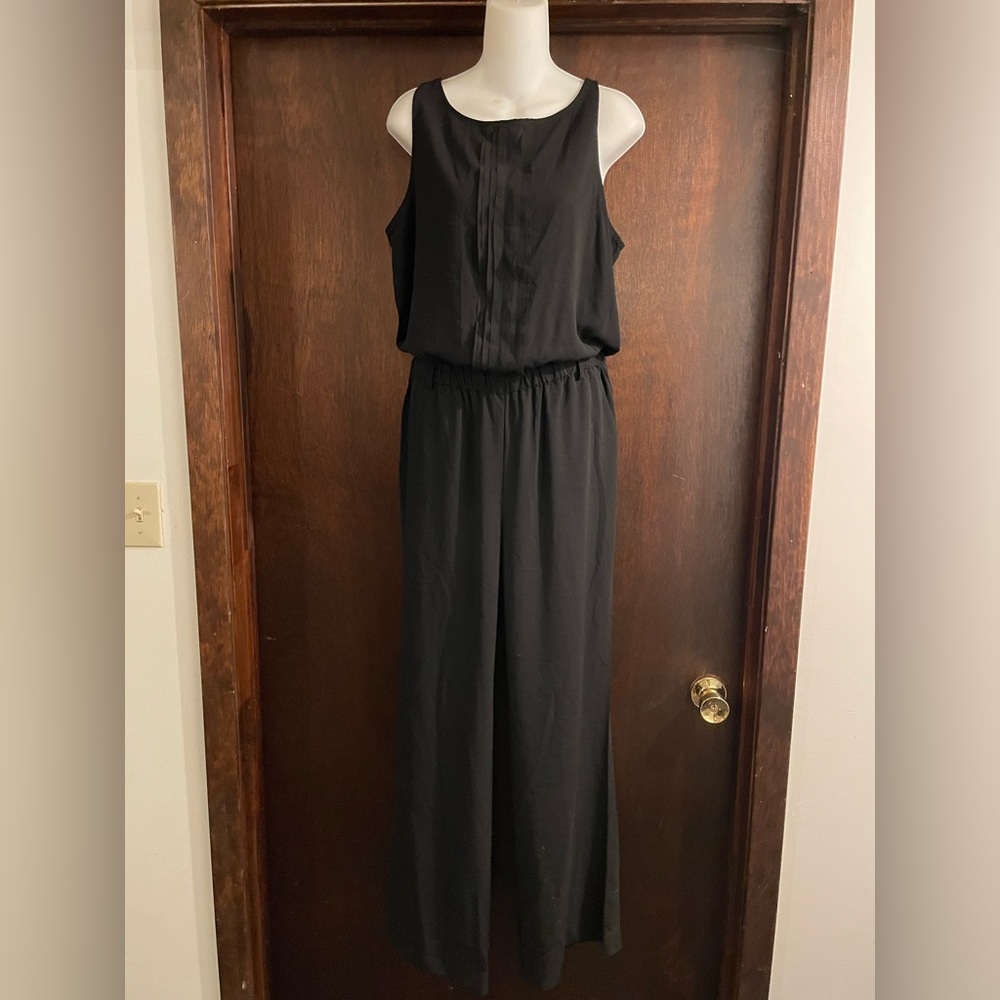 Loft Brand Women's Size 10 Black Sleeveless Pantsuit Jumpsuit Lightweight